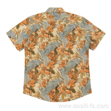 Men's Cotton Shirts Hawaii Beach